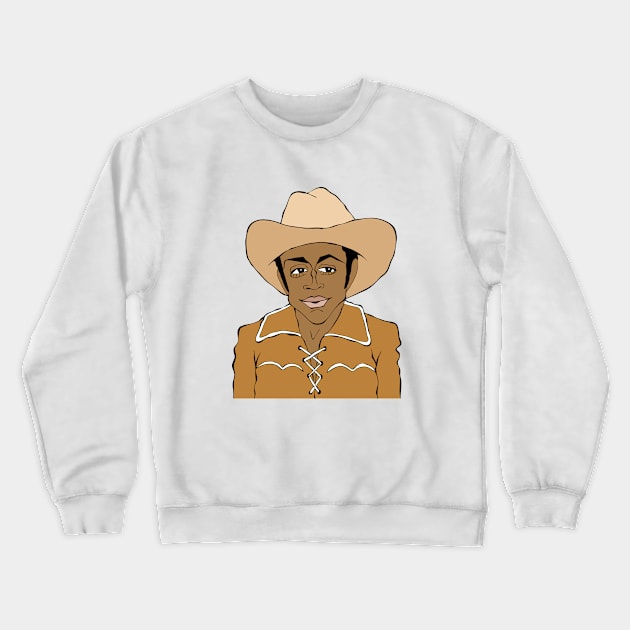 CLEAVON LITTLE BLAZING SADDLES FAN ART!! Crewneck Sweatshirt by cartoonistguy